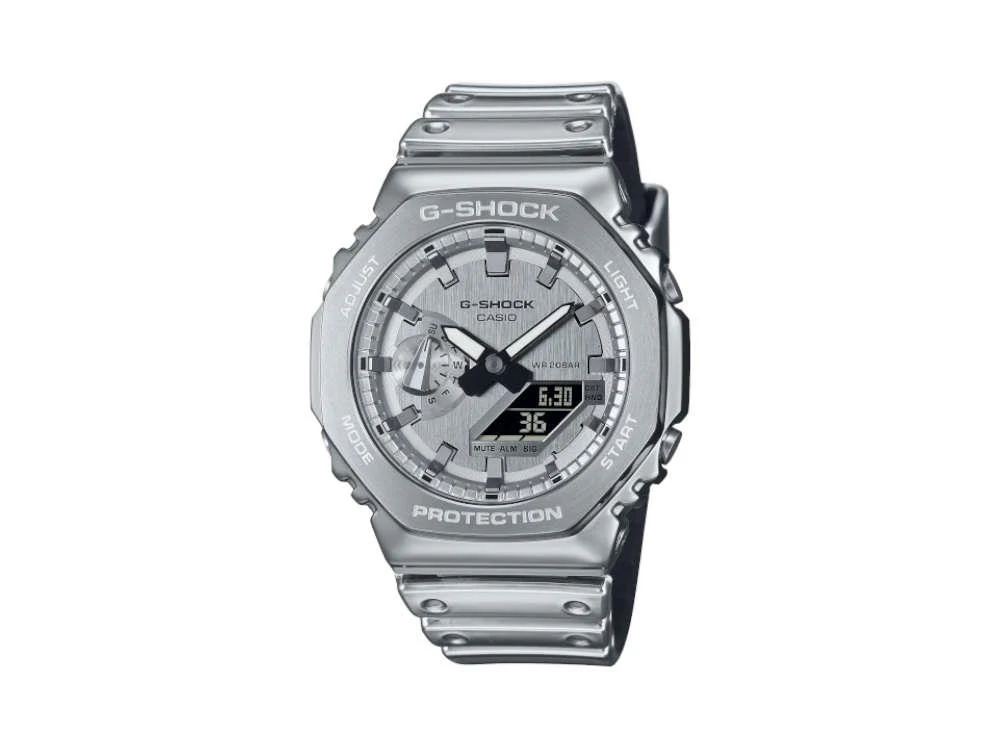 G-SHOCK Casio G-Steel Quartz Watch, Silver, 49.3mm × 44.4mm, GM-2100YM-8AER - Image 2