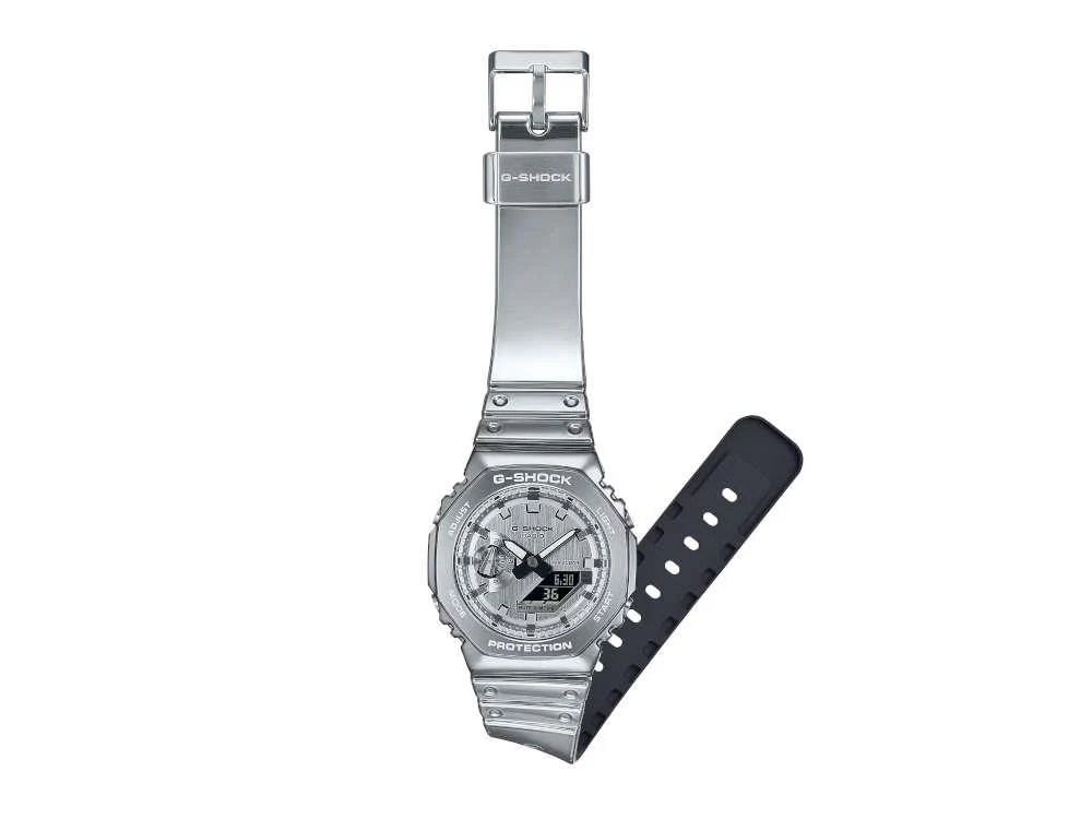 G-SHOCK Casio G-Steel Quartz Watch, Silver, 49.3mm × 44.4mm, GM-2100YM-8AER - Image 7