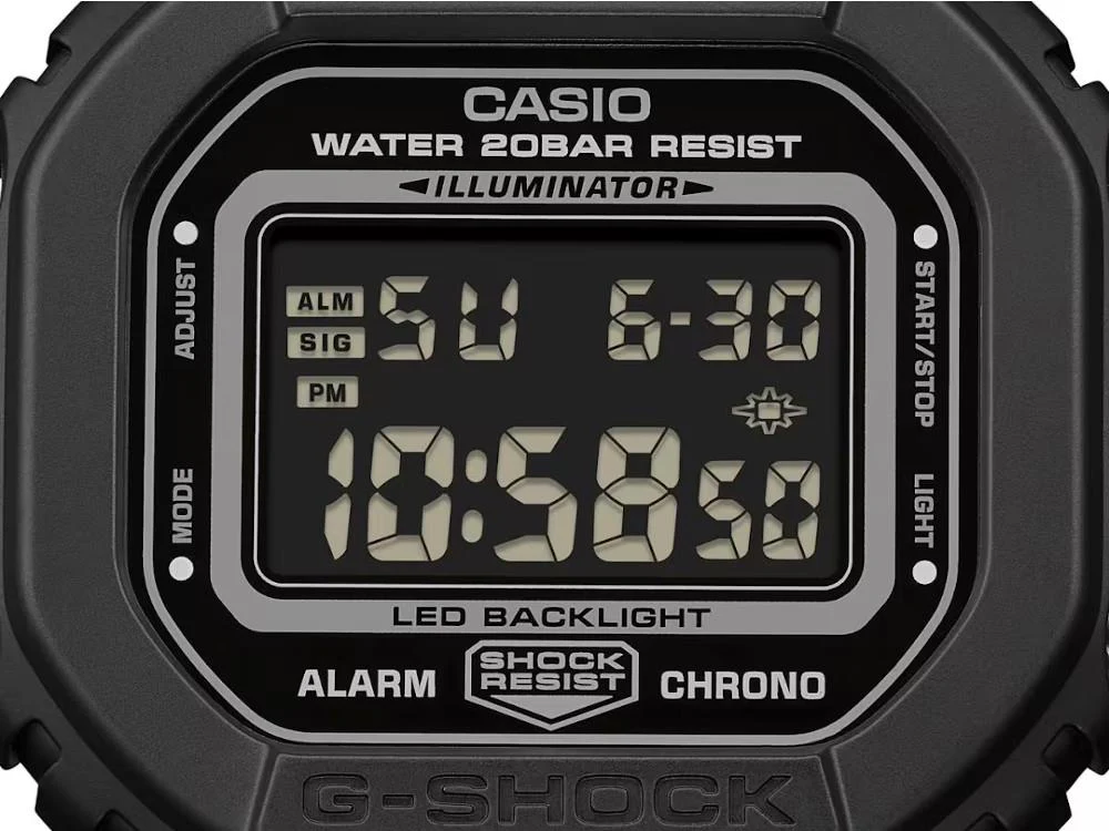 G-SHOCK Casio The Origin Quartz Watch, Black, DW-5600MNC-1ER - Image 8