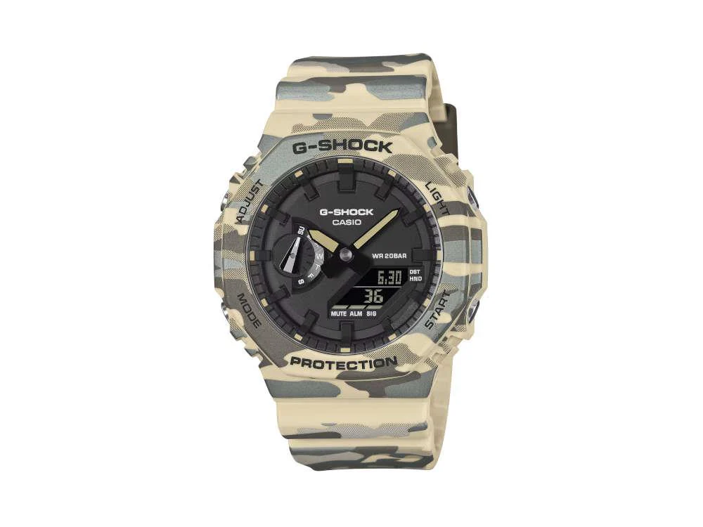 G-SHOCK Casio Trend Quartz Watch, Black, 48.5 × 45.4mm, GA-2100CM-5AER
