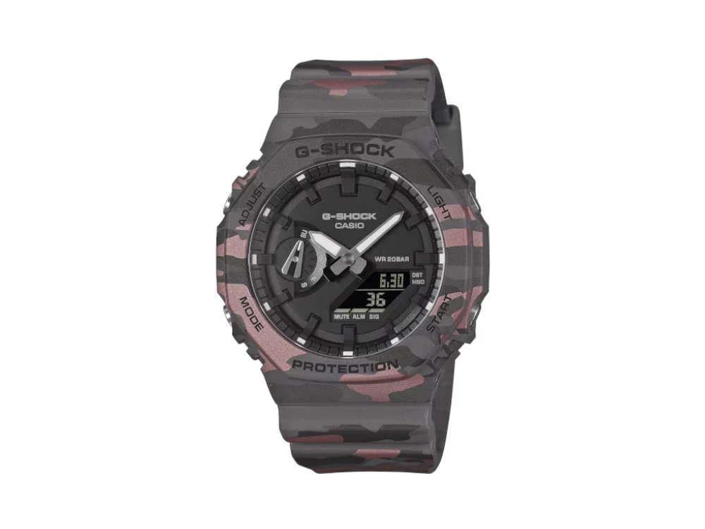 G-SHOCK Casio Trend Quartz Watch, Black, 48.5 × 45.4mm, GA-2100CM-8AER