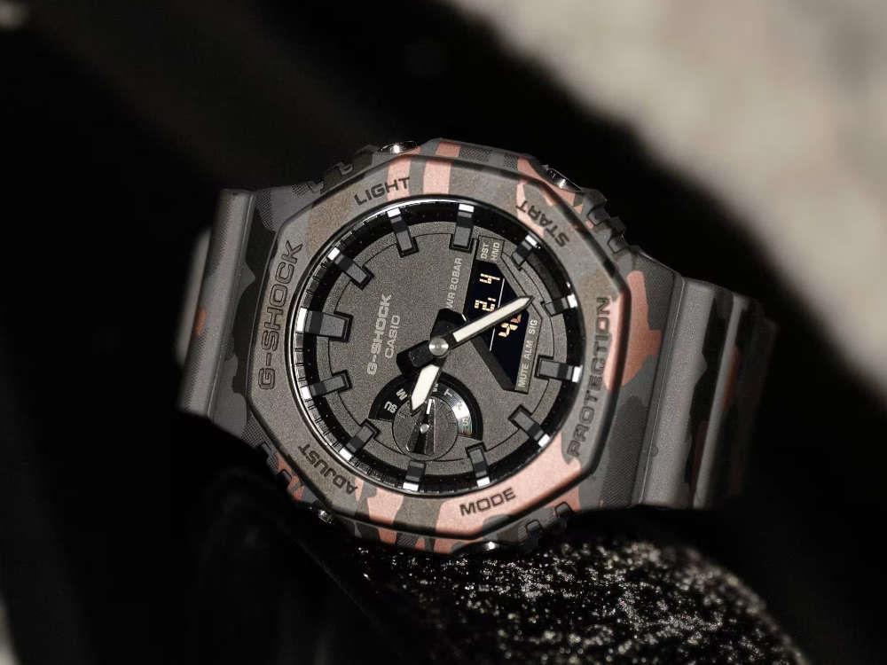 G-SHOCK Casio Trend Quartz Watch, Black, 48.5 × 45.4mm, GA-2100CM-8AER - Image 6