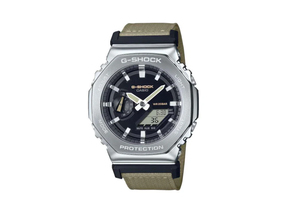 G-SHOCK Casio Utility Metal Quartz Watch, Black, 49.3mm × 44.4mm, GM-2100C-5AER - Image 2