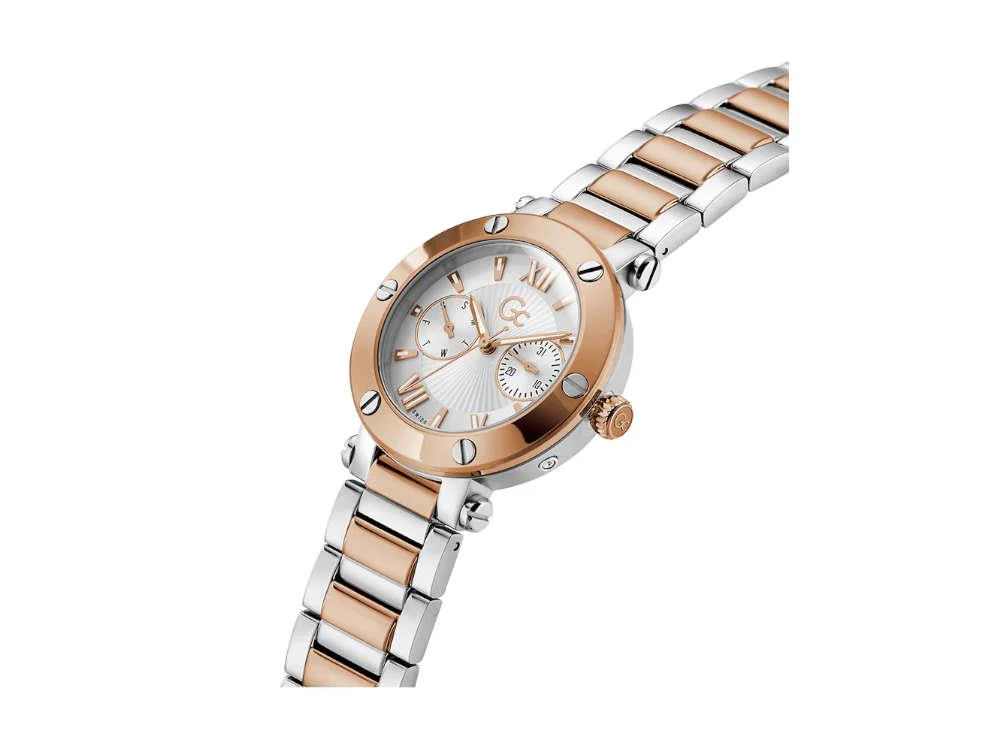 GC Watches GC Aura Quartz Watch, PVD Rose Gold, White, 36 mm, Z48002L1MF - Image 4
