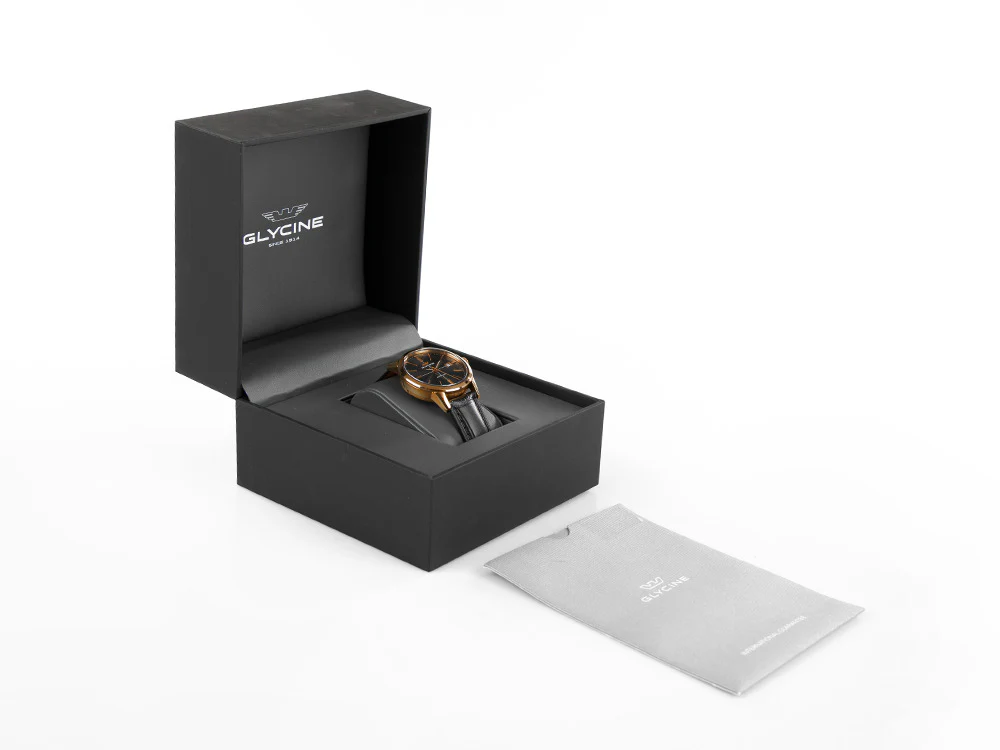 Glycine Classic Automatic Watch, GL 224, Gold, 3910.29-LBK9 - Image 9