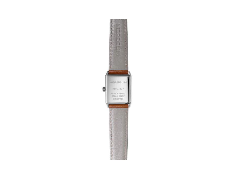 Herbelin Art Déco Quartz Watch, Silver, 29,5 mm, 17577AP22GD - Image 3