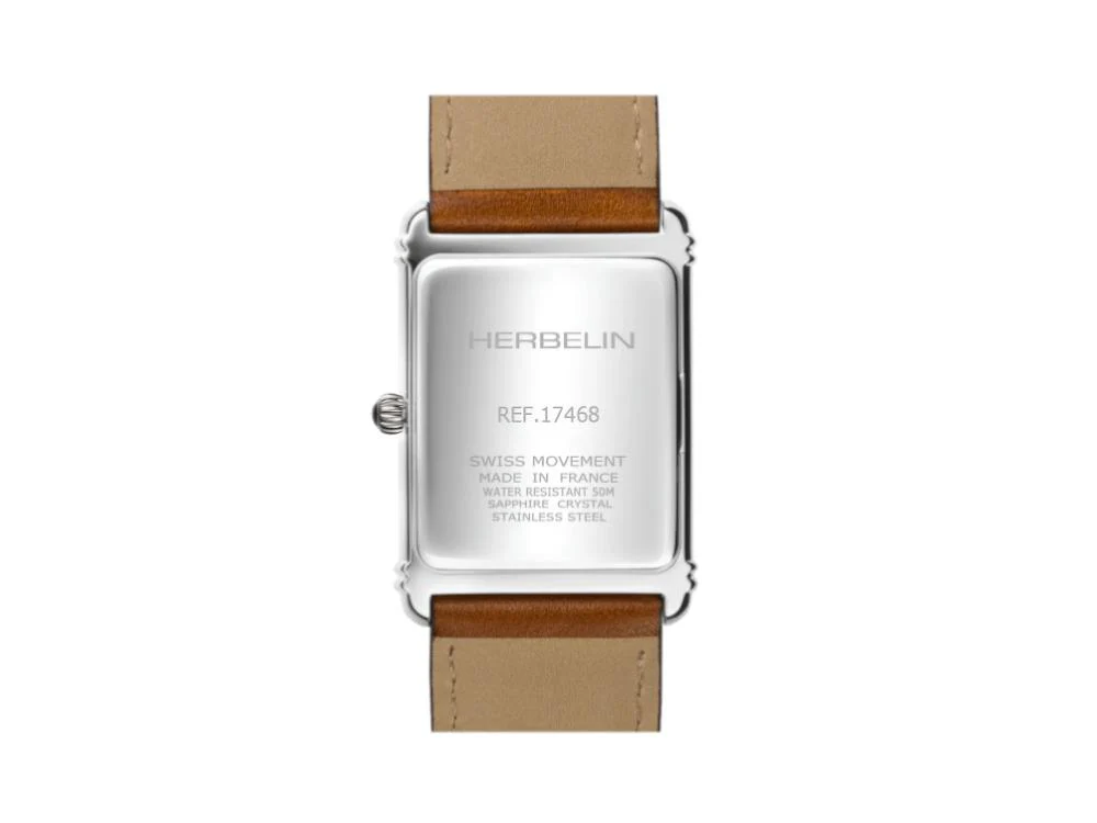 Herbelin Art Déco Quartz Watch, White, 32.5 mm, 17468AP22GD - Image 5