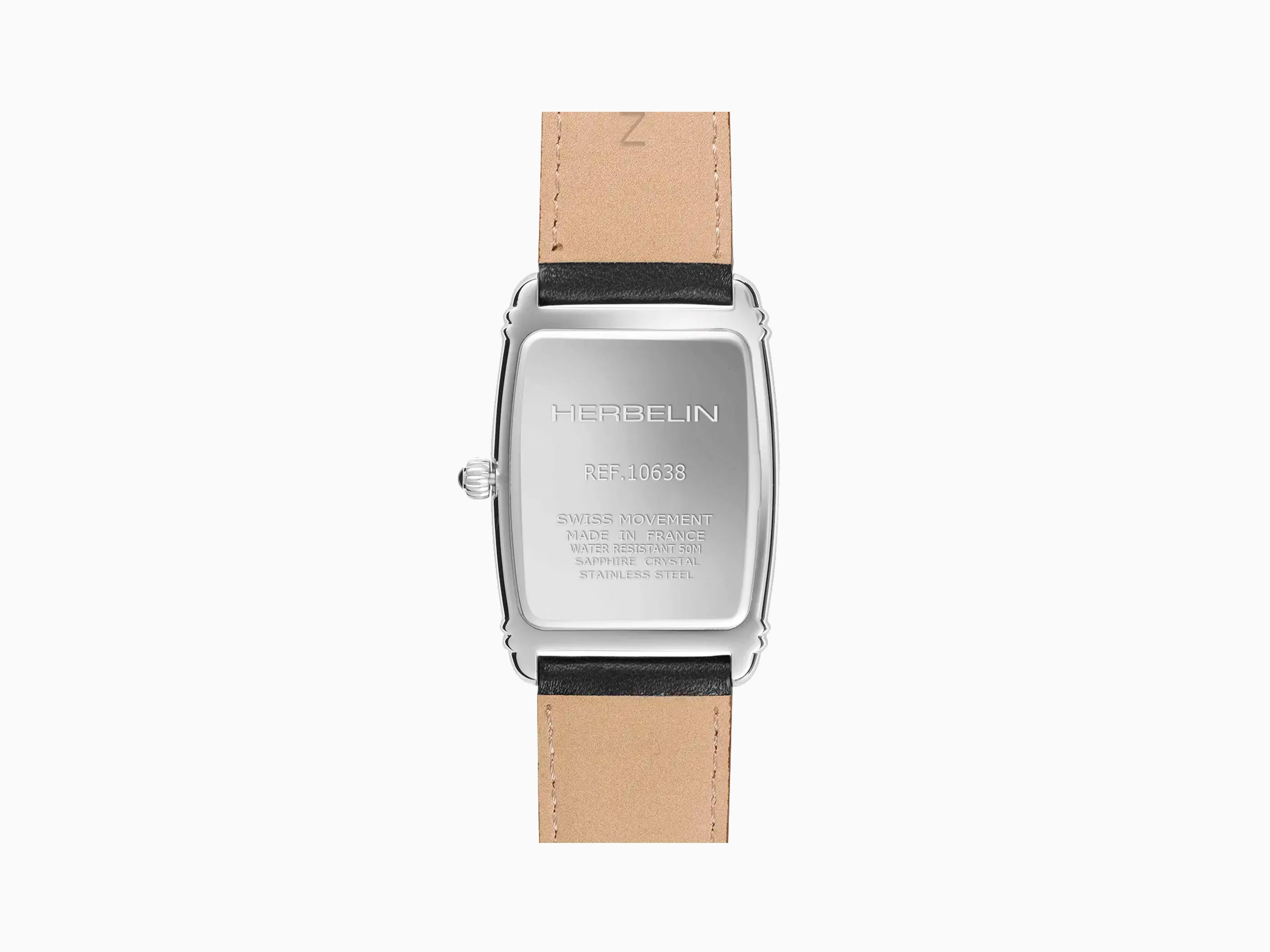 Herbelin Art Deco Tonneau Quartz Watch, Silver, 30mm, 10638AP08 - Image 3
