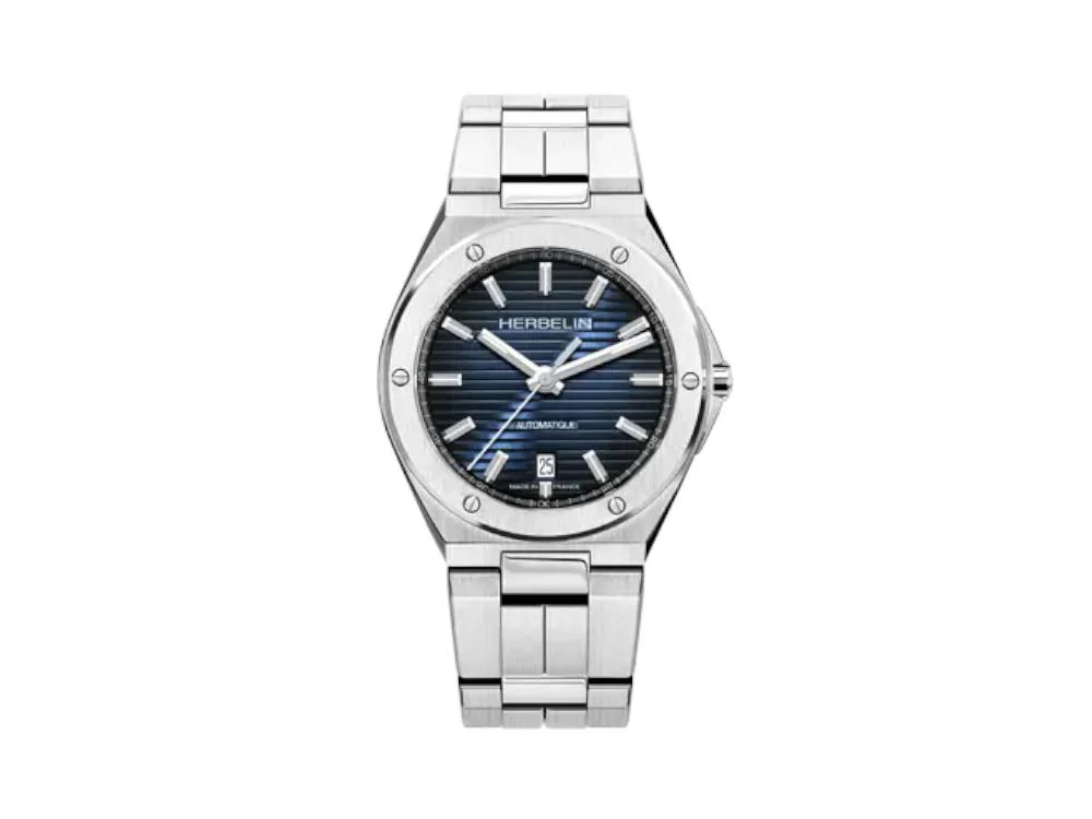 Herbelin Cap Camarat Automatic Watch, Stainless Steel, Blue, 40.5 mm, 1645B15 - Image 2