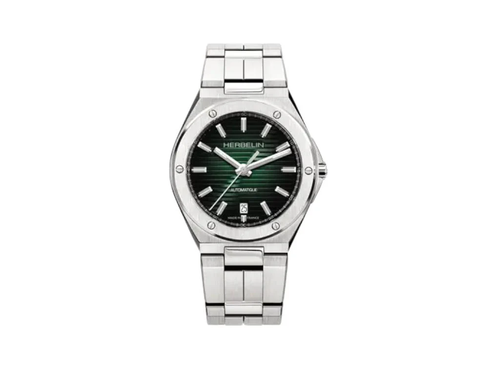 Herbelin Cap Camarat Automatic Watch, Stainless Steel, Green, 40.5 mm, 1645B16 - Image 2
