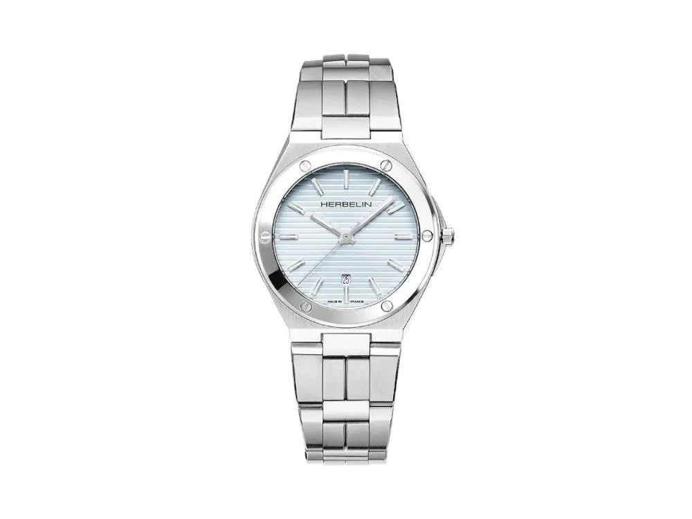 Herbelin Cap Camarat Quartz Watch, Stainless Steel 316L, Blue, 33 mm,14545B2 - Image 2