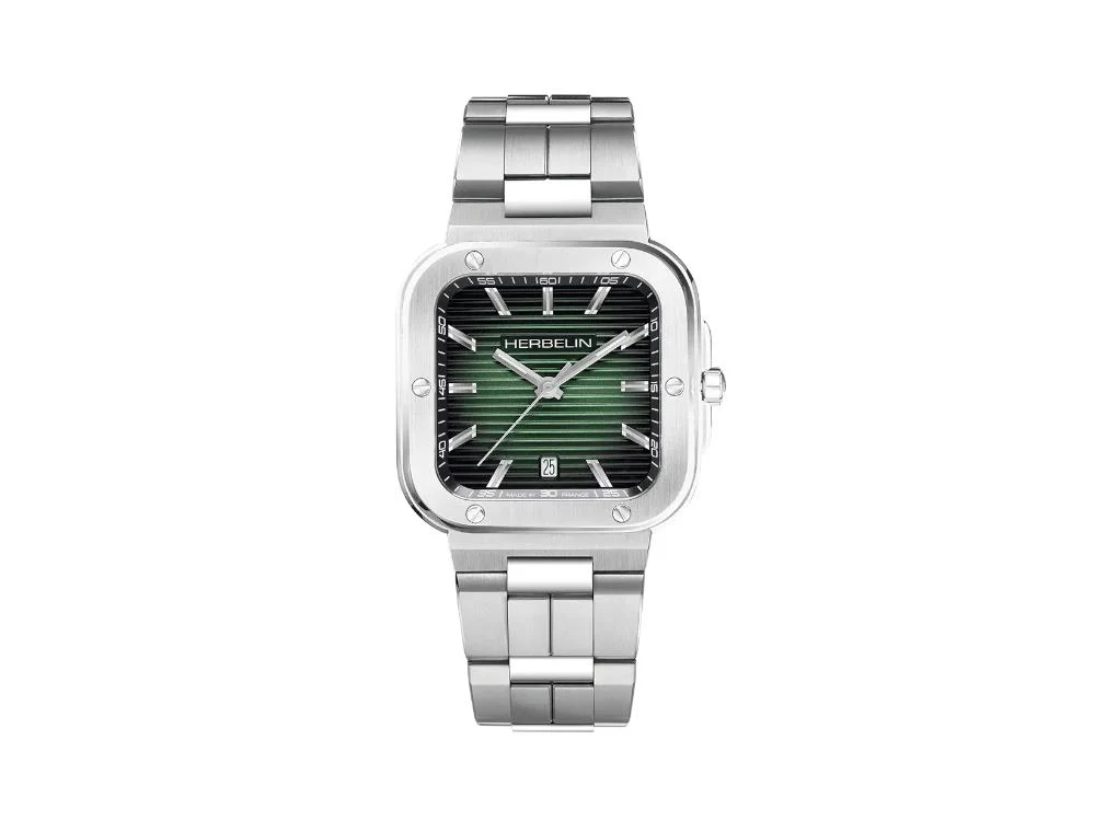 Herbelin Cap Camarat Quartz Watch, Stainless Steel 316L, Green, 39 mm, 12246B16 - Image 2