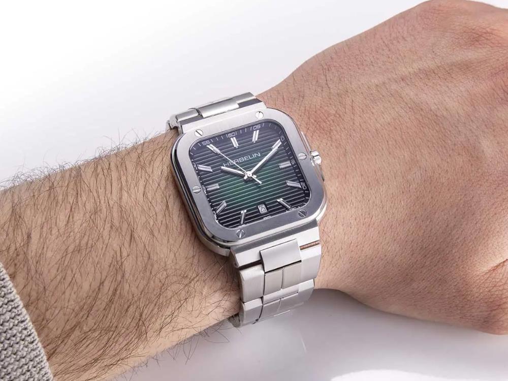 Herbelin Cap Camarat Quartz Watch, Stainless Steel 316L, Green, 39 mm, 12246B16 - Image 3