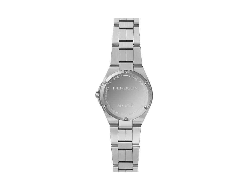Herbelin Cap Camarat Quartz Watch, Stainless Steel, Black, 33 mm, 14545B49 - Image 4