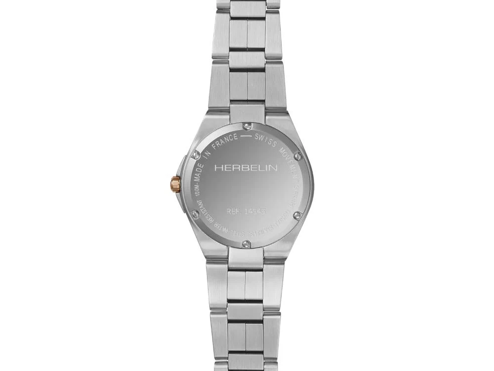 Herbelin Cap Camarat Quartz Watch, Stainless Steel, Black, 33 mm, 14545BTR49 - Image 5