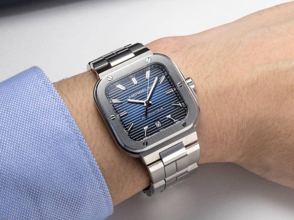 Herbelin Cap Camarat Square Automatic Watch, Blue, 39 mm, 1646B15 - Image 3