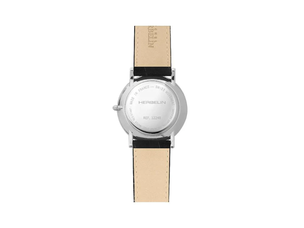 Herbelin Classique Quartz Watch, Stainless Steel 316L, White, 12248AP08 - Image 3
