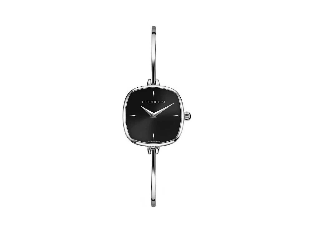 Herbelin Fil Quartz Watch, Stainless Steel 316L, Black, 24 mm, 17207B14 - Image 2