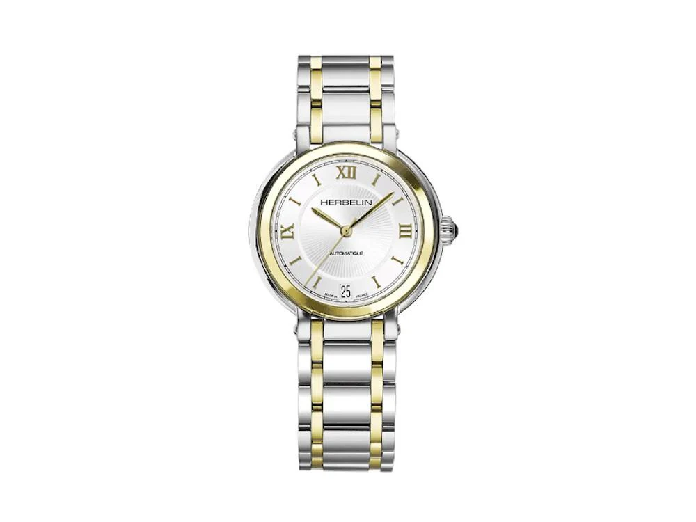 Herbelin Galet Automatic Watch, SW 200-1, 33.5 mm, Silver, 1630BT28 - Image 2
