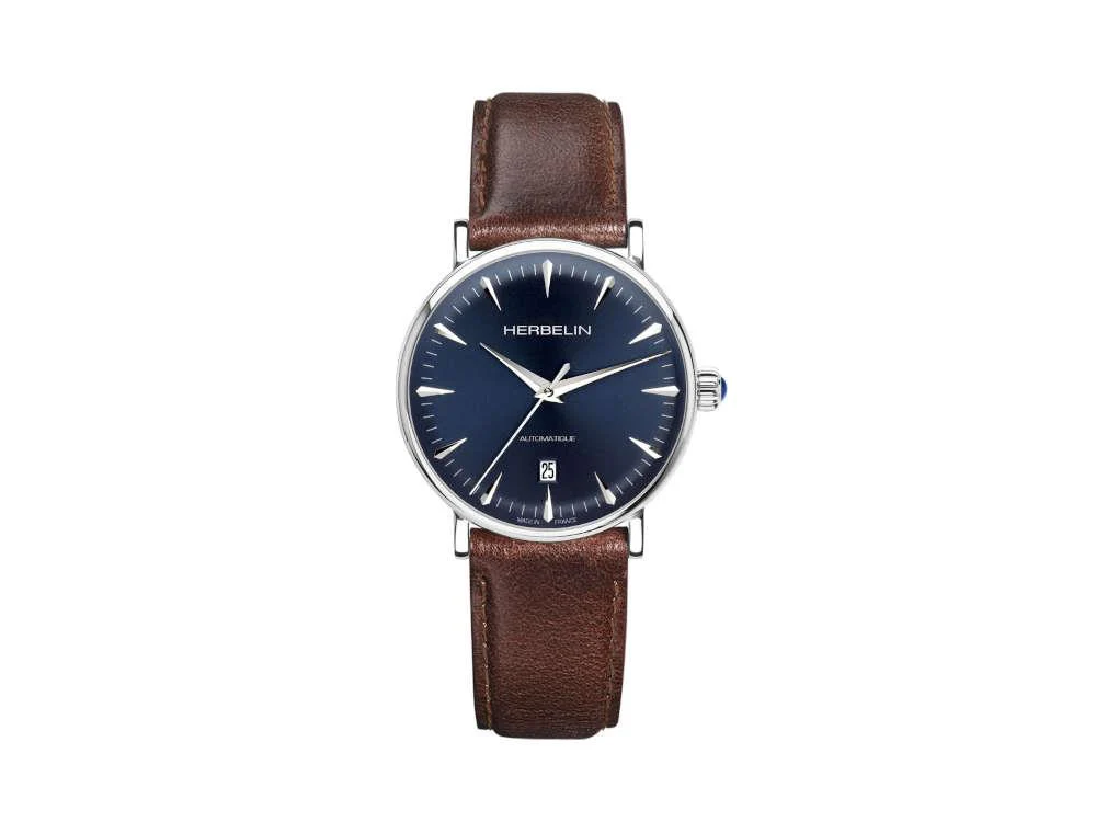 Herbelin Inspiration Automatic Watch, Blue, 40 mm, Day 1647AP15BR - Image 2