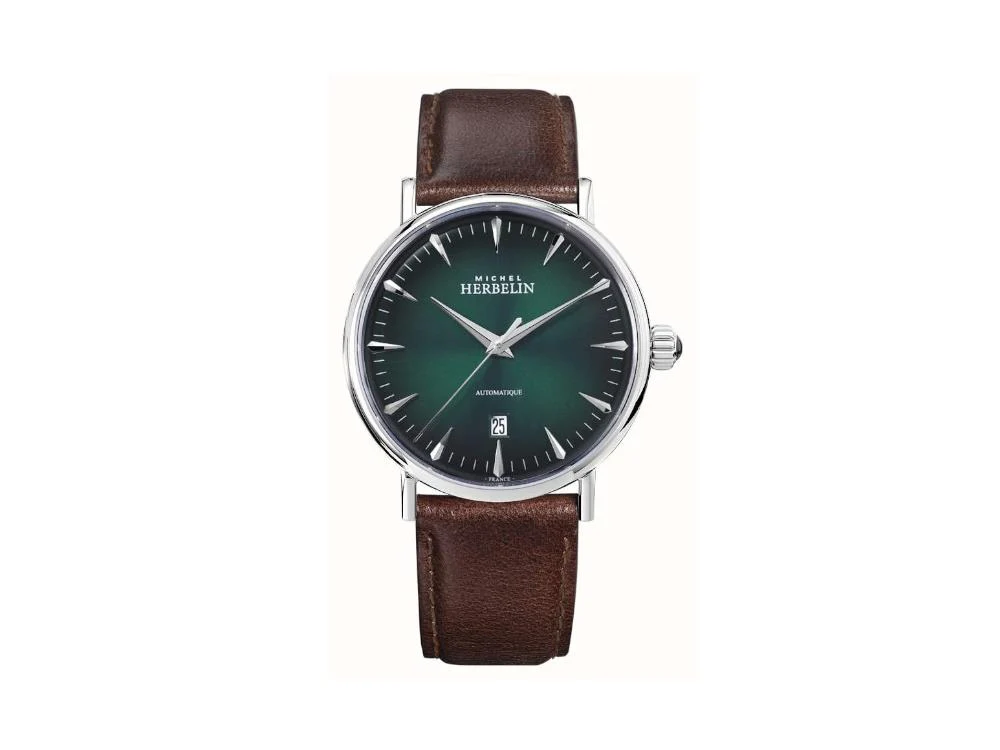 Herbelin Inspiration Automatic Watch, Green, 40 mm, Day 1647AP16BR - Image 2