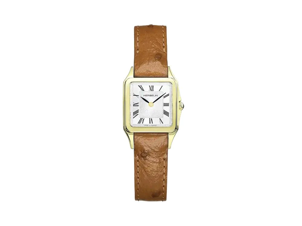 Herbelin Luna Quartz Watch, Stainless Steel 316L, White, 24 mm, 17457P01GD - Image 2