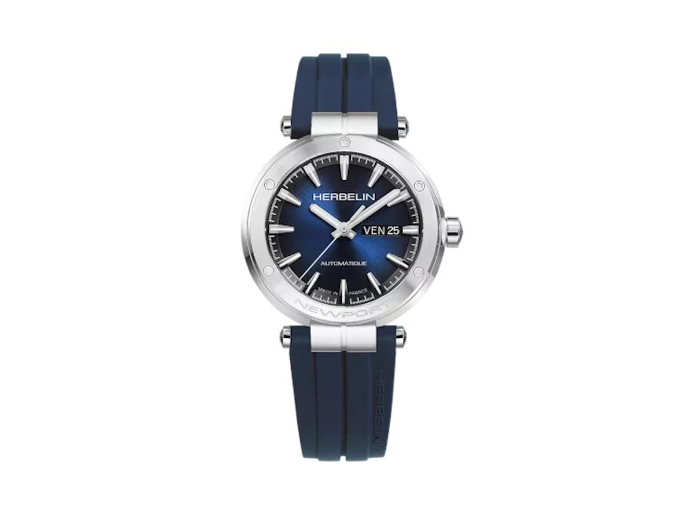 Herbelin Newport Automatic Watch, Blue, 42 mm, Day, 1768A15CB