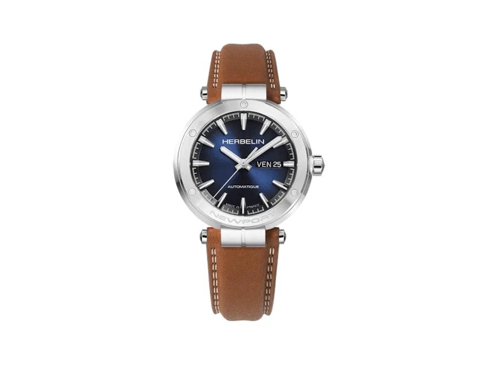 Herbelin Newport Automatic Watch, Blue, 42 mm, Day, 1768A15GD - Image 2