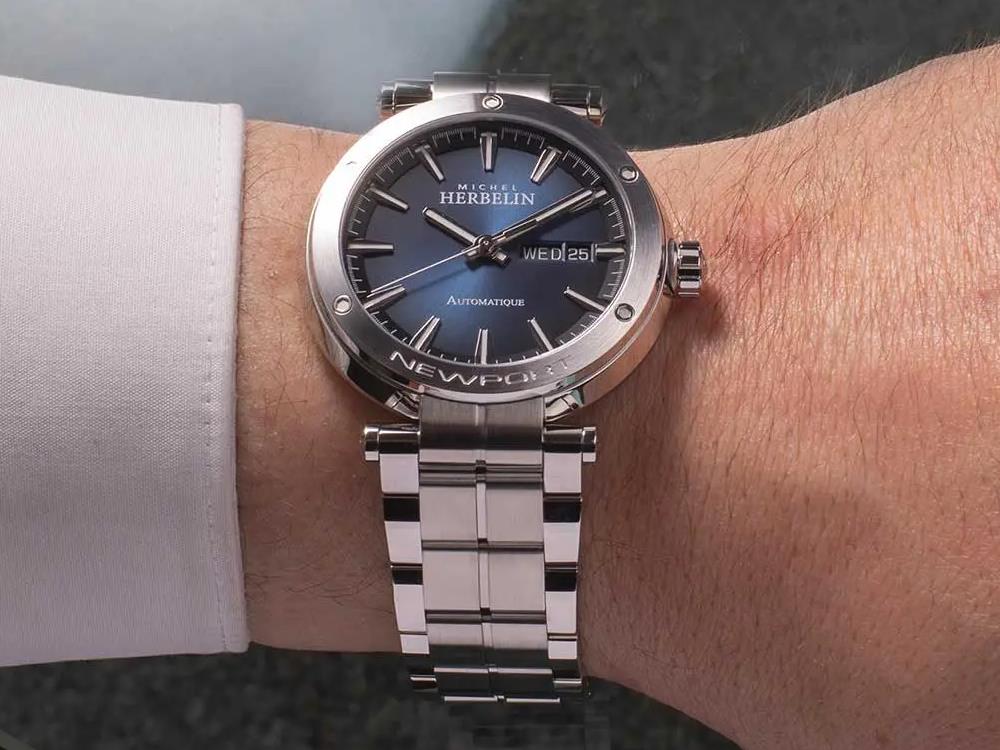 Herbelin Newport Automatic Watch, Blue, 42 mm, Day, 1768B15 - Image 5