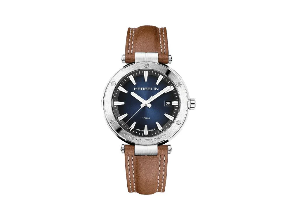 Herbelin Newport Quartz Watch, Blue, 40.5 mm, 12288A15GD - Image 2