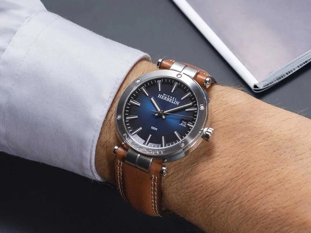Herbelin Newport Quartz Watch, Blue, 40.5 mm, 12288A15GD - Image 3