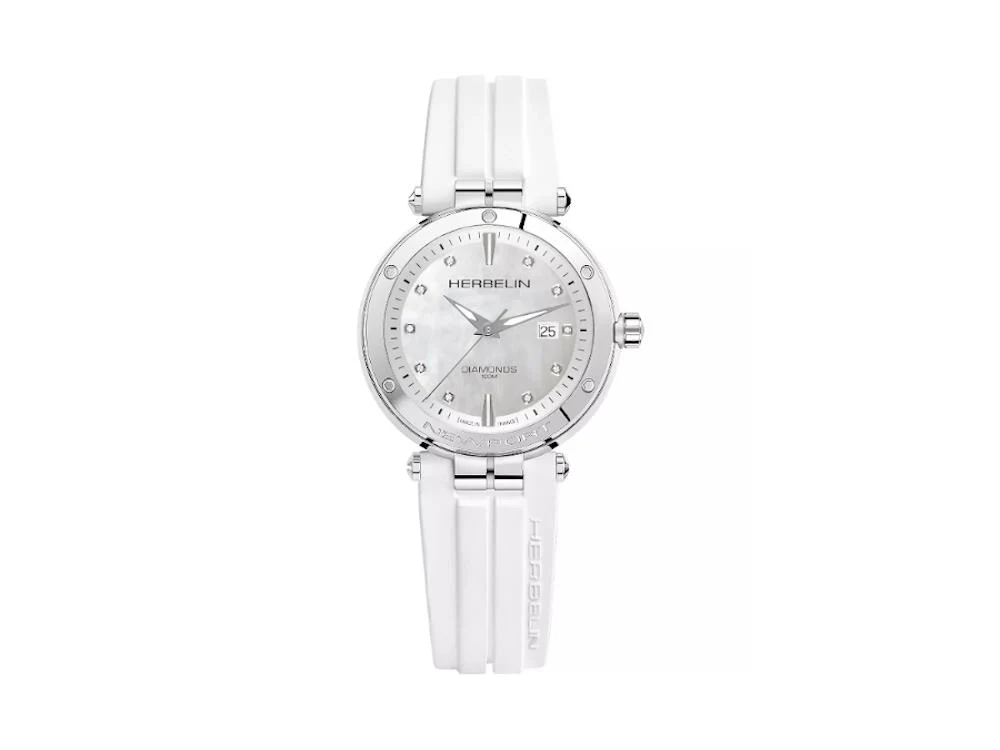 Herbelin Newport Quartz Watch, Pearl, 35 mm, 14288AP89CW - Image 2