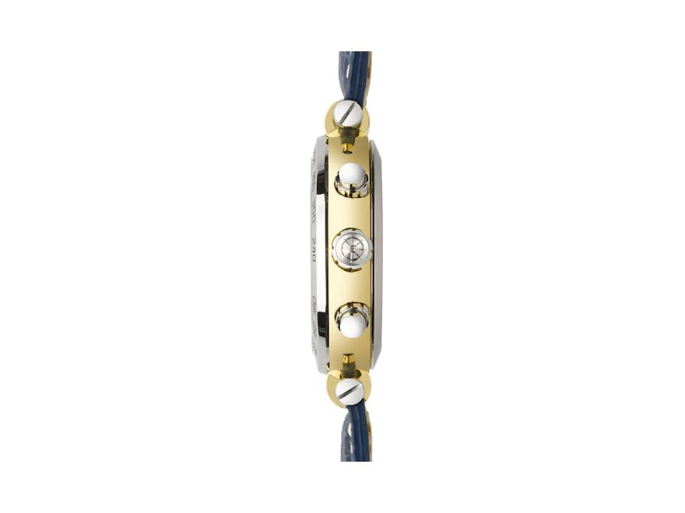 Herbelin Newport Quartz Watch, PVD Gold, Blue, 40 mm, Chronograph, 37654T35 - Image 3