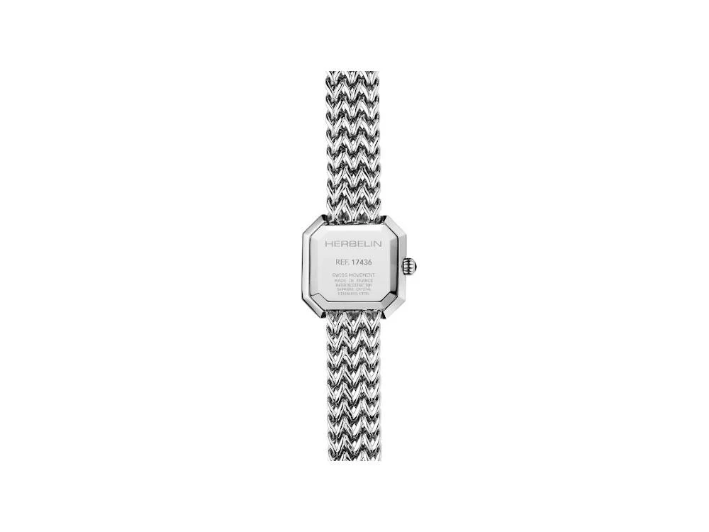 Herbelin Octogone Quartz Watch, Stainless Steel 316L, Black, 22 mm, 17436B49 - Image 3