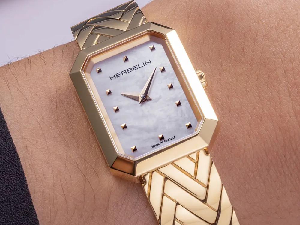 Herbelin Octogone Quartz Watch, Stainless Steel, White, 22 mm, 17446BP19 - Image 4