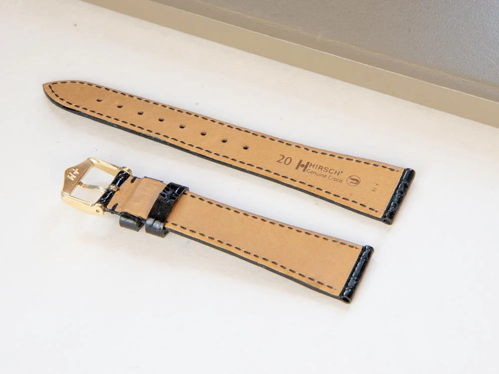 Hirsch Genuine Strap, Black, L (200 mm), 20 mm, 18920850-1-20 - Image 3