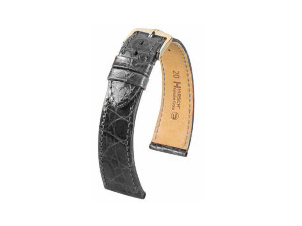 Hirsch Genuine Strap, Black, L (200 mm), 20 mm, 18920850-1-20 - Image 6