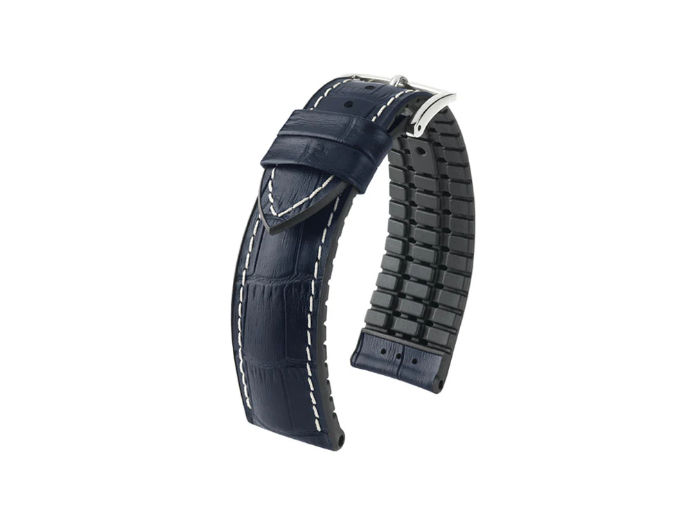 Hirsch George Performance Collection Strap, Blue, 24 mm, 0925128080-2-24 - Image 2