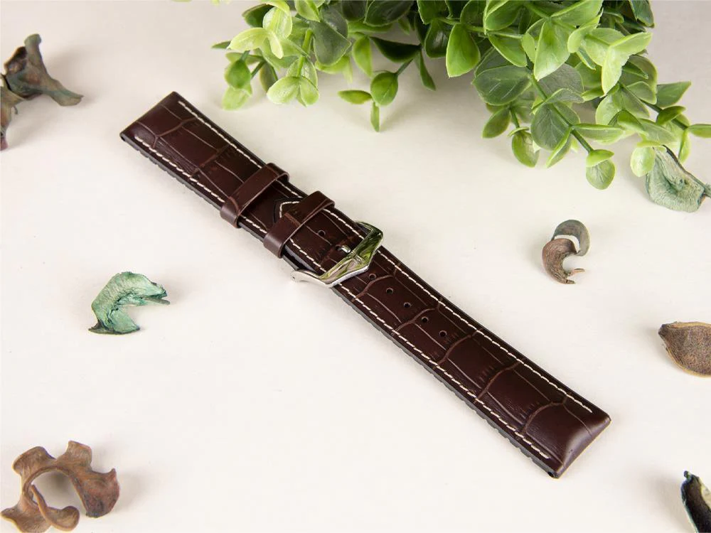 Hirsch George Performance Collection Strap, Brown, 24 mm, 0925128010-2-24 - Image 2