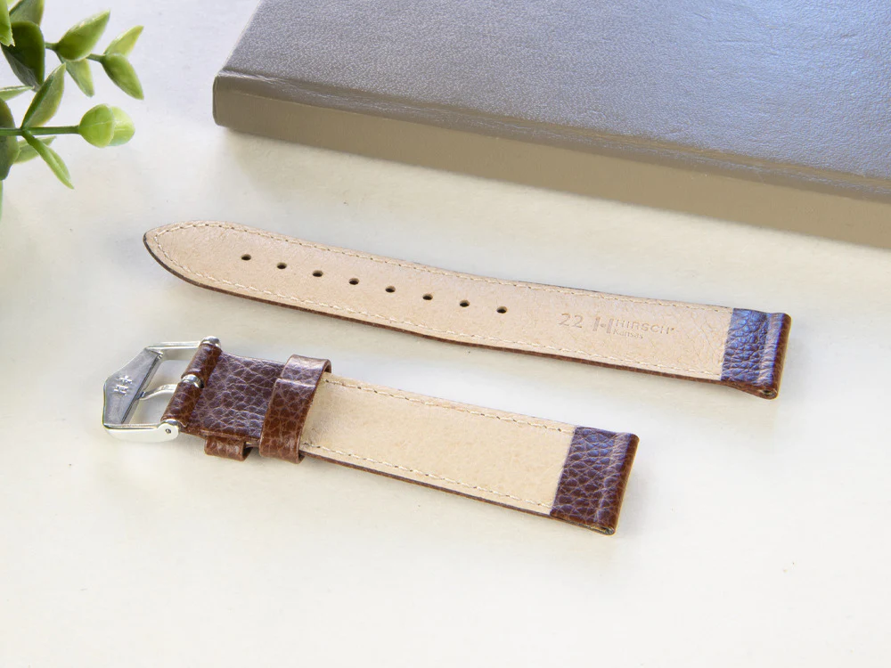 Hirsch Kansas Calfskin Strap, Brown, 22 mm, L (200 mm), 01502010-2-22 - Image 3