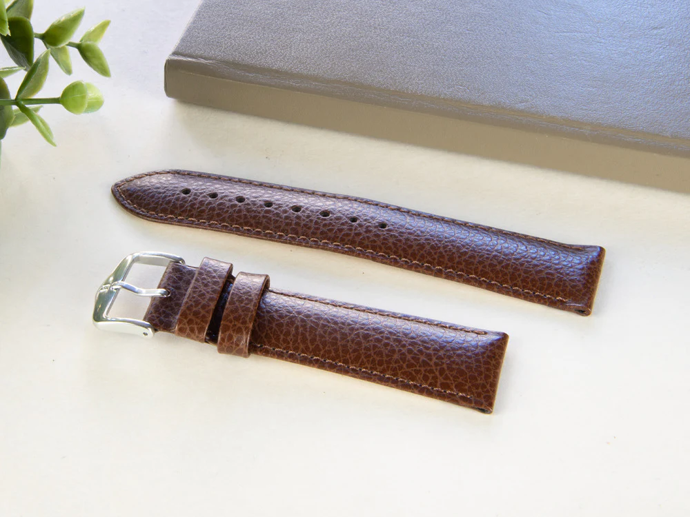 Hirsch Kansas Calfskin Strap, Brown, 22 mm, L (200 mm), 01502010-2-22 - Image 4