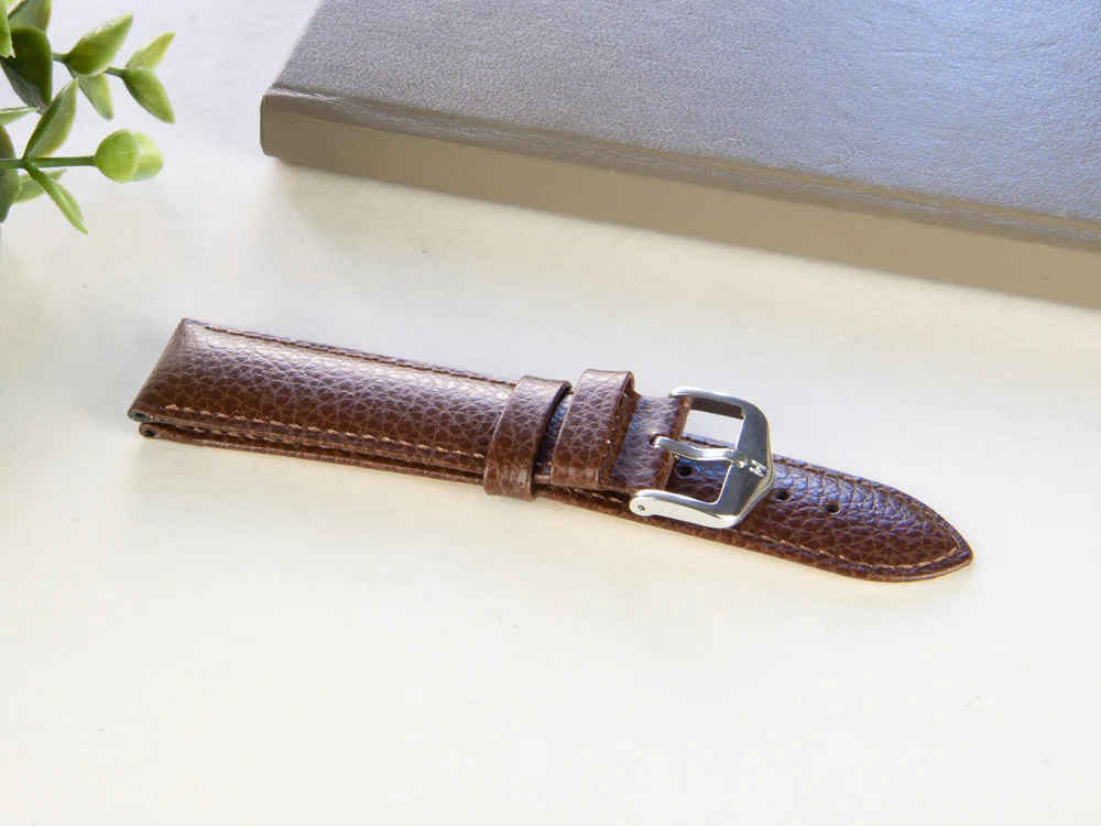 Hirsch Kansas Calfskin Strap, Brown, 22 mm, L (200 mm), 01502010-2-22 - Image 5