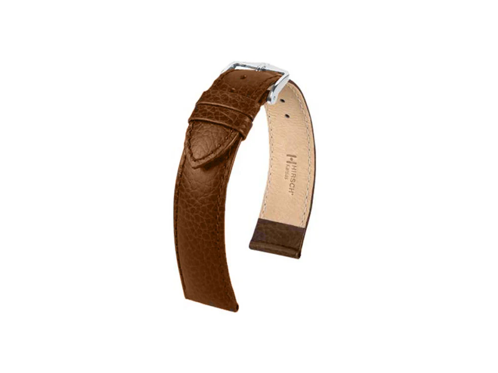 Hirsch Kansas Calfskin Strap, Golden Brown, 22 mm, L (200 mm), 01502070-2-22