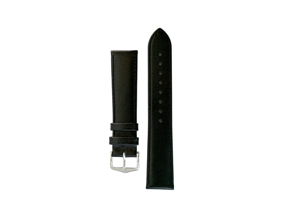 Hirsch Osiris Leather Strap, Black, 24 mm, L (200 mm), 03475050-2-24 - Image 3