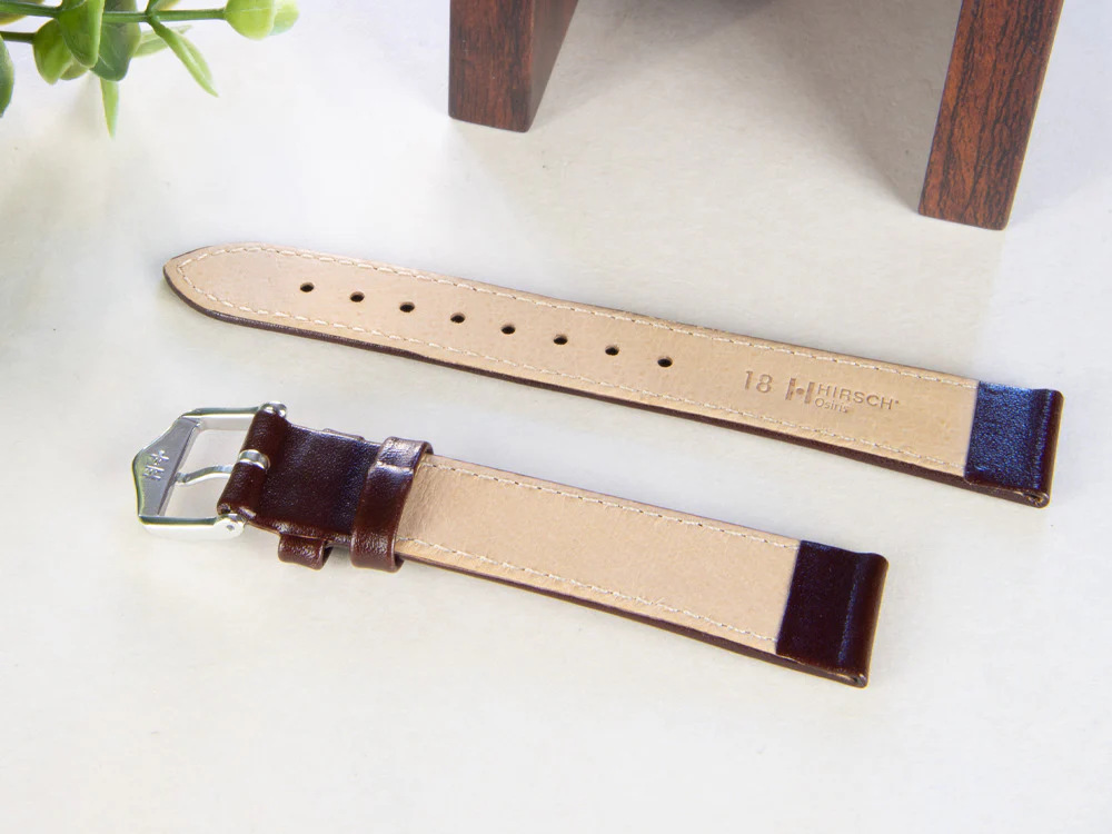 Hirsch Osiris Leather Strap, Brown, 18 mm, L (200 mm), 03475010-2-18 - Image 3
