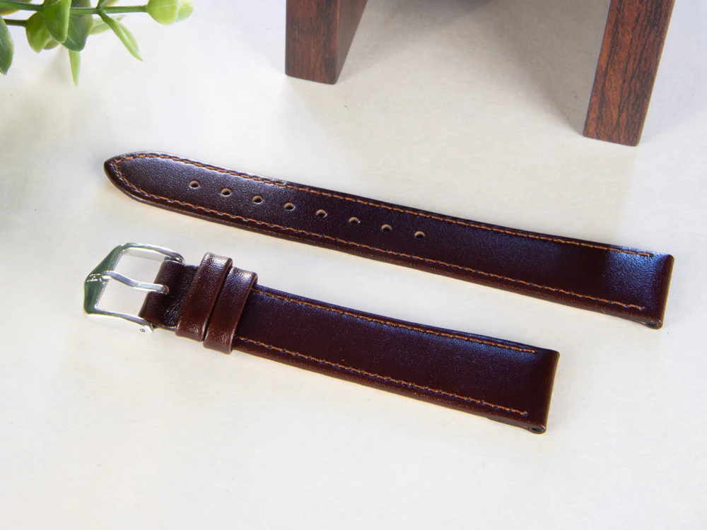 Hirsch Osiris Leather Strap, Brown, 18 mm, L (200 mm), 03475010-2-18 - Image 4