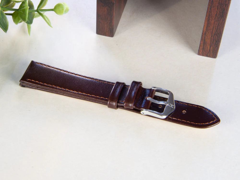 Hirsch Osiris Leather Strap, Brown, 18 mm, L (200 mm), 03475010-2-18 - Image 5