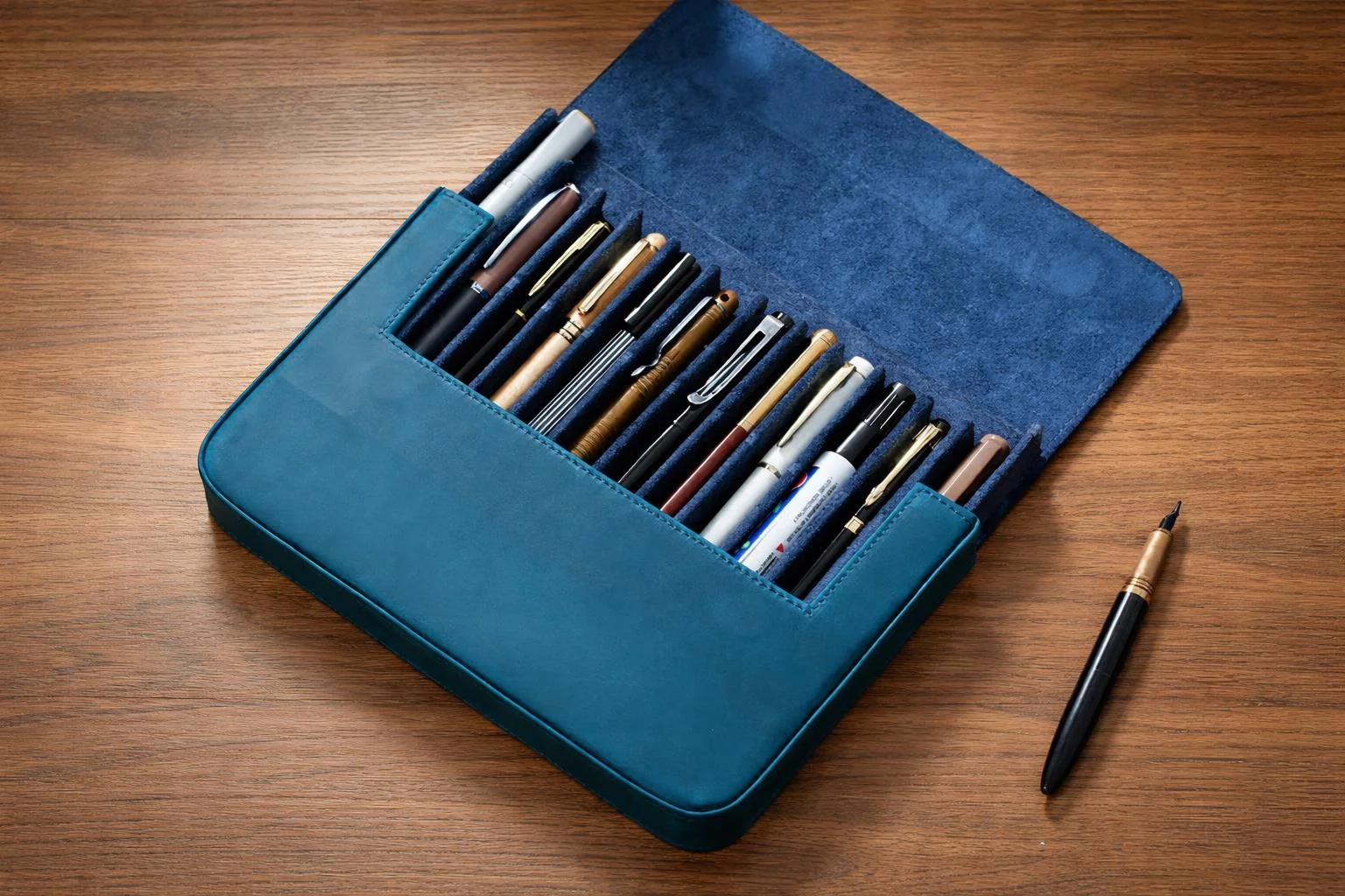 Iguana Pen Case Blue, 12 Writing Items - Image 4