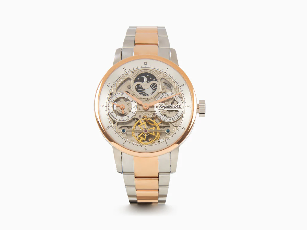 Ingersoll 1892-Jazz Automatic Watch, 42 mm, PVD Rose Gold, Grey, 5 atm, I07706 - Image 2