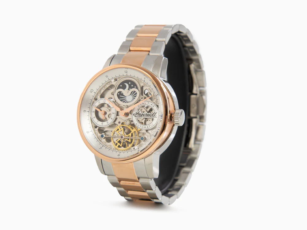 Ingersoll 1892-Jazz Automatic Watch, 42 mm, PVD Rose Gold, Grey, 5 atm, I07706 - Image 4